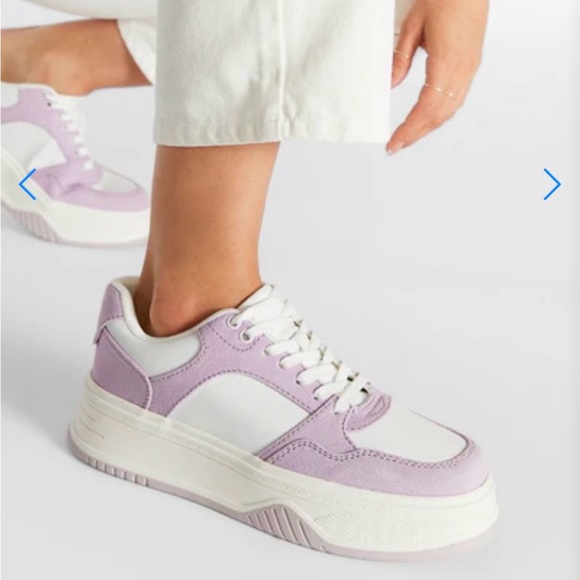 Billie Court Purple and White Women's Sneakers - Picture 3 of 8